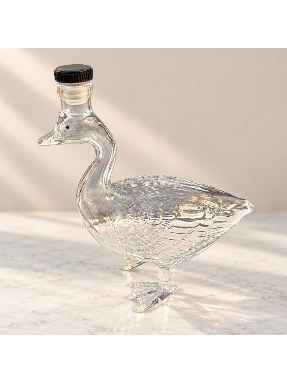 Grey Goose Novelty Glass Decanter Bar Gift Figural Goose Bottle Original Box New